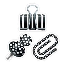 Bold & Bright Clip It! 3" Designer Cut-Outs, 36/Pack