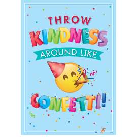Emoji Fun Inspire U Poster, Throw Kindness around