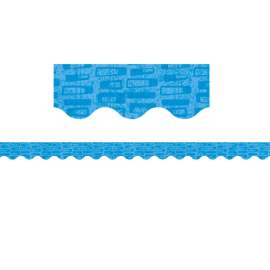 Mid-Century Mod Blue Blocks Border