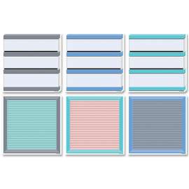 Calm & Cool Letter & Light Boards 6" Designer Cut-Outs, 36/Pack