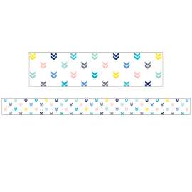 Calm & Cool Colorful Mini Chevrons Border, 35 Feet