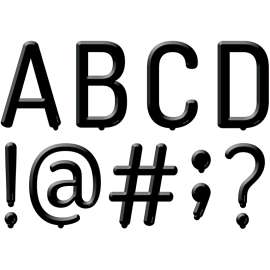 Black Letter Board Uppercase Letters