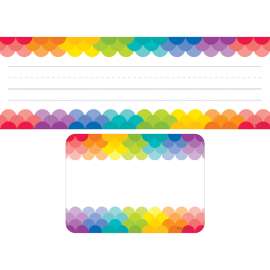 Rainbow Name Plate and Label Combo Set, 72 Pieces