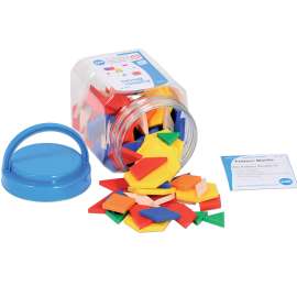 Pattern Blocks - Mini Jar, 120 Pieces