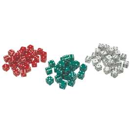 Red, Green & White Dot Dice