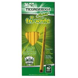 Laddie Tri-Write Intermediate Size No. 2 Pencils without Eraser, 36 Per Box, 2 Boxes