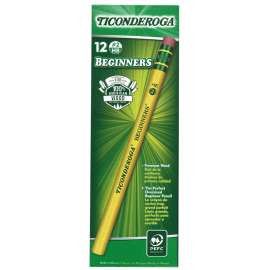 Beginners Primary Size No. 2 Pencils with Eraser, 12 Per Box, 3 Boxes