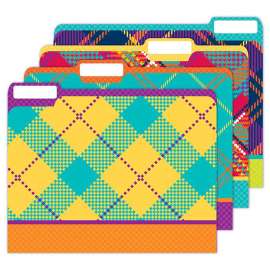 Plaid Attitude File Folders