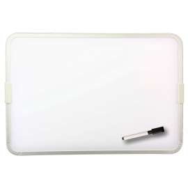 Two-Sided Aluminum Framed, Magnetic Dry Erase Board w/Pen, 9" x 12"