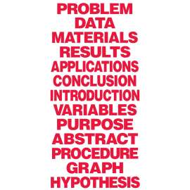 Science Fair Titles, Red, 13/pkg