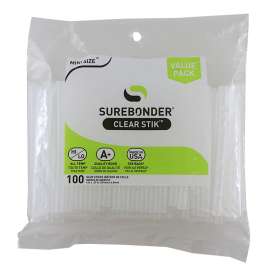 Mini Size 4" Clear Hot Glue Stick, Dual Temperature, 100 Pack