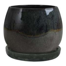 8" Drip GRN Artisan Pot