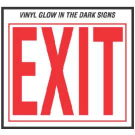 8x11 Glow Exit Sign