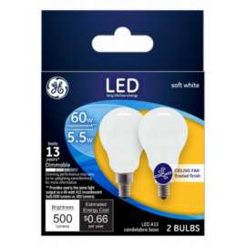 GE 2PK 5.5W SW Fan Bulb