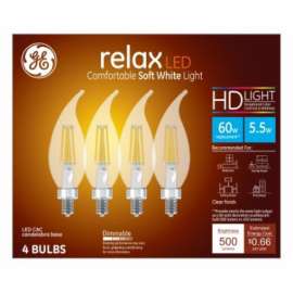 GE 4PK 5.5W SW Rel Bulb