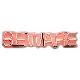 LED Flash Beware Sign