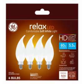 GE 4PK 5.5W SW Rel Bulb