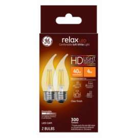 GE 2PK 4W CAM Rel Bulb