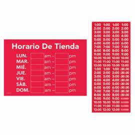 Span Store Hours Sign