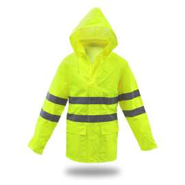 MED YEL PU Rain Jacket