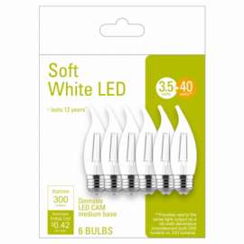 GE 6PK 4W SW Cand Bulb