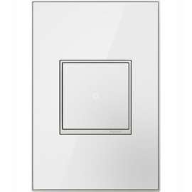 1G WHT Mirr Wall Plate