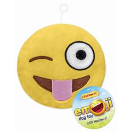 Emoji Plush Dog Toy