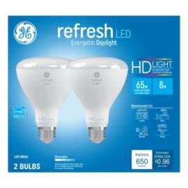 GE 2PK 8W BR30 MB Bulb