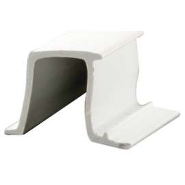 72" WHT Glass Retainer
