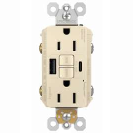 15A USB GFCI A/C LT ALM