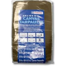 8x10 12OZ BRN Canv Tarp