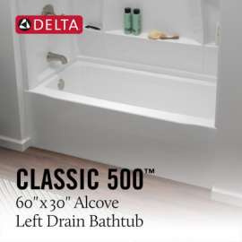 60x30" Left Bathtub