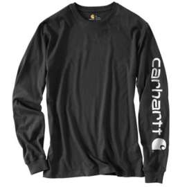 XL REG BLK LS Logo Tee
