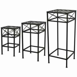 3PC BLK Nest PlantStand