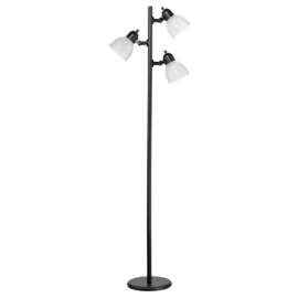 3Lt BLK Tree FLR Lamp