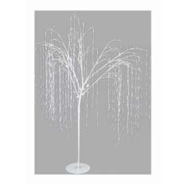 7' WHT LED Willlow Tree