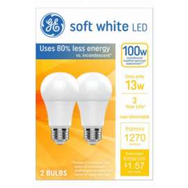 2PK 13W A19 MB Bulb