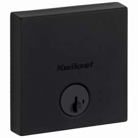 Contemp SQ BLK Deadbolt