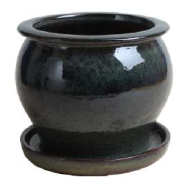 11" Drip GRN Studio Pot