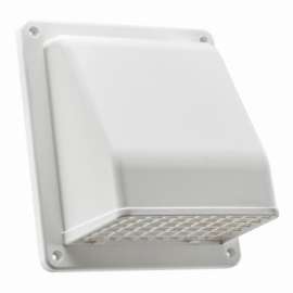 6"GRY RND Plas Wall Cap