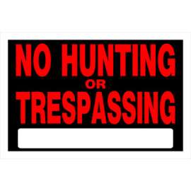 8x12 No Hunt/Trespass