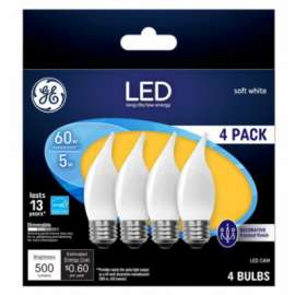 GE LED 4PK 5W Candle