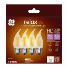 GE 4PK 2.5W SW Rel Bulb