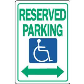 15x19 Handicapped Sign