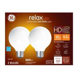 GE2PK 4.5W WHT G25 Bulb