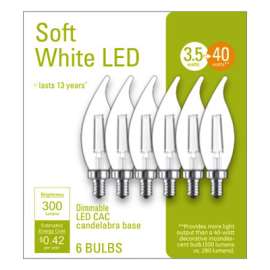 GE 6PK 4W DecoCand Bulb