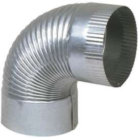6" 24GA Galv Corr Elbow