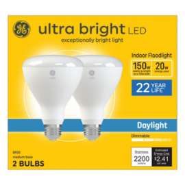 GE 2PK 20W BR30 Bulb