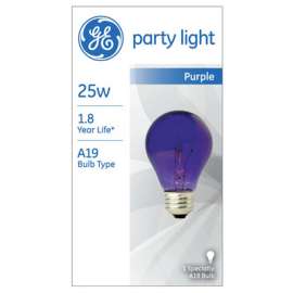GE 25W Purp Party Bulb