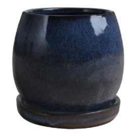 8" Drip BLU Artisan Pot